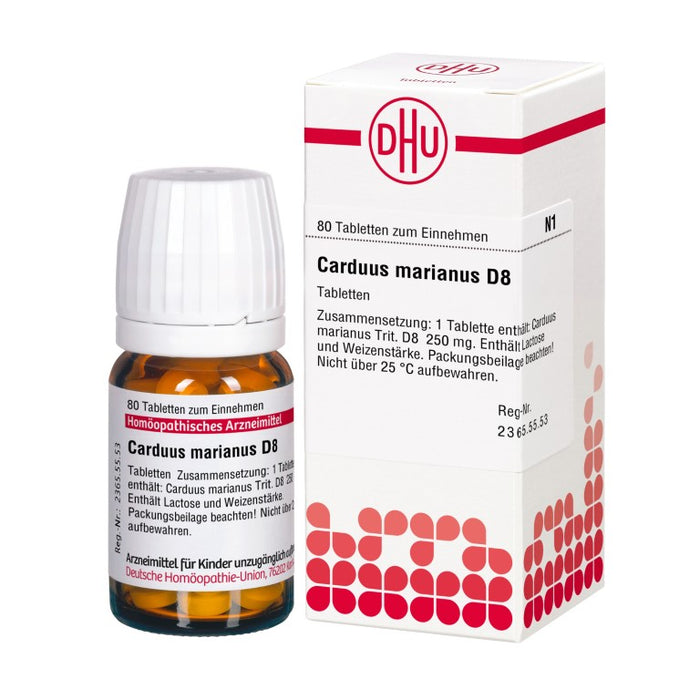 DHU Carduus marianus D8 Tabletten, 80 St. Tabletten