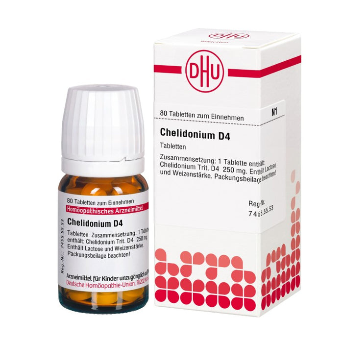 DHU Chelidonium D4 Tabletten, 80 pc Tablettes