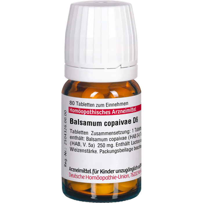 DHU Balsamum copaivae D6 Tabletten, 80 St. Tabletten