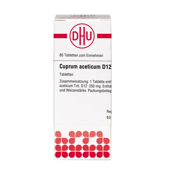 Cuprum aceticum D12 DHU Tabletten, 80 St. Tabletten