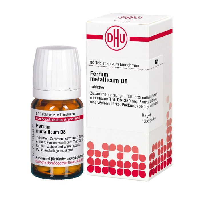 DHU Ferrum metallicum D8 Tabletten, 80 St. Tabletten