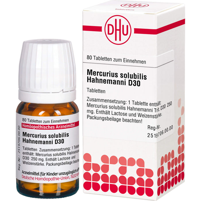 DHU Mercurius solubilis Hahnemanni D30 Tabletten, 80 pc Tablettes