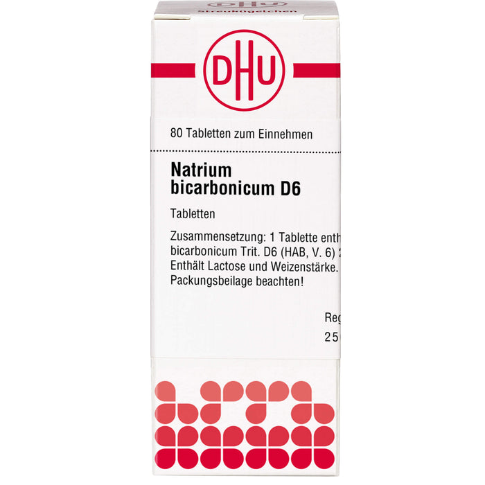 DHU Natrium bicarbonicum D6 Tabletten, 80 St. Tabletten