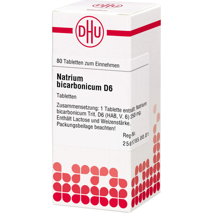 DHU Natrium bicarbonicum D6 Tabletten, 80 St. Tabletten