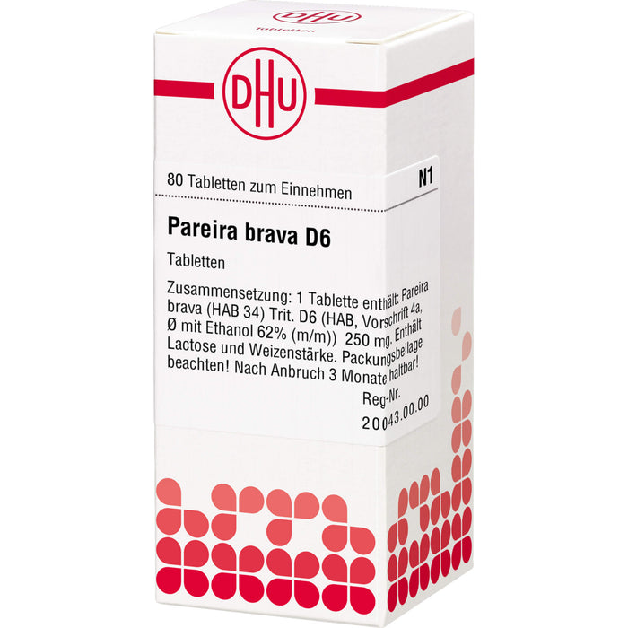 DHU Pareira brava D6 Tabletten, 80 pcs. Tablets