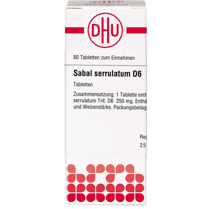 Sabal serrulatum D6 DHU Tabletten, 80 St. Tabletten