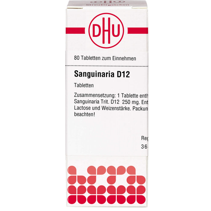 Sanguinaria D12 DHU Tabletten, 80 St. Tabletten