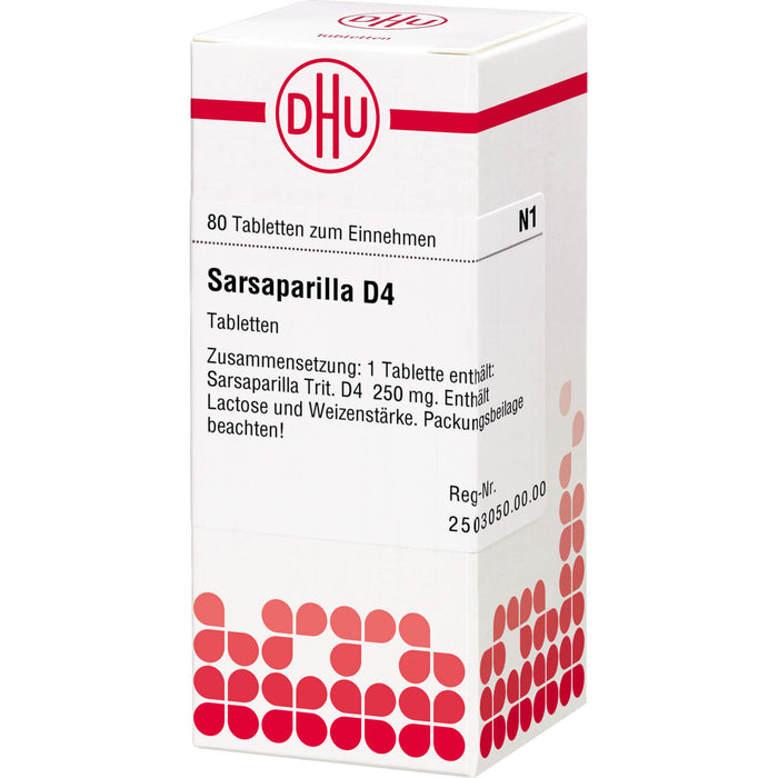 DHU Sarsaparilla D4 Tabletten, 80 St. Tabletten