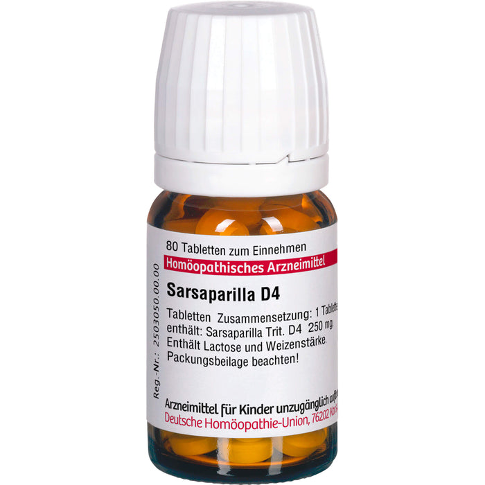 DHU Sarsaparilla D4 Tabletten, 80 St. Tabletten