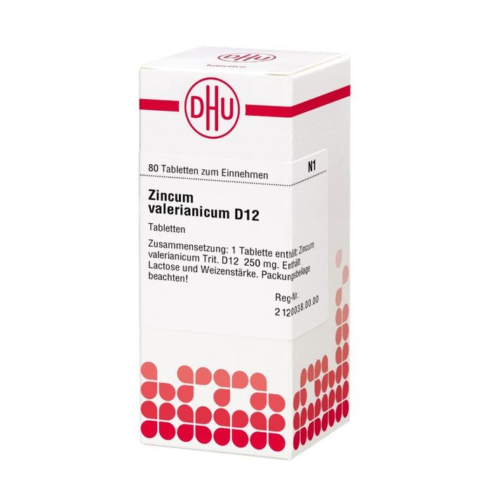 DHU Zincum valerianicum D12 Tabletten, 80 pc Tablettes