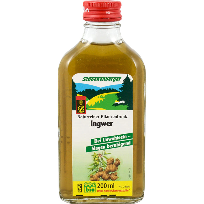 Schoenenberger Ingwer naturreiner Pflanzentrunk, 200 ml Lösung