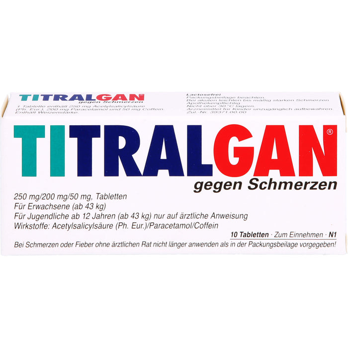 TITRALGAN gegen Schmerzen Tabletten, 10 pc Tablettes