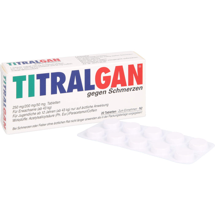 TITRALGAN gegen Schmerzen Tabletten, 20 St. Tabletten