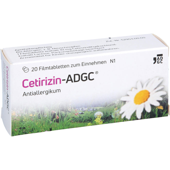 Cetirizin-ADGC Tabletten bei Allergien, 20 pcs. Tablets