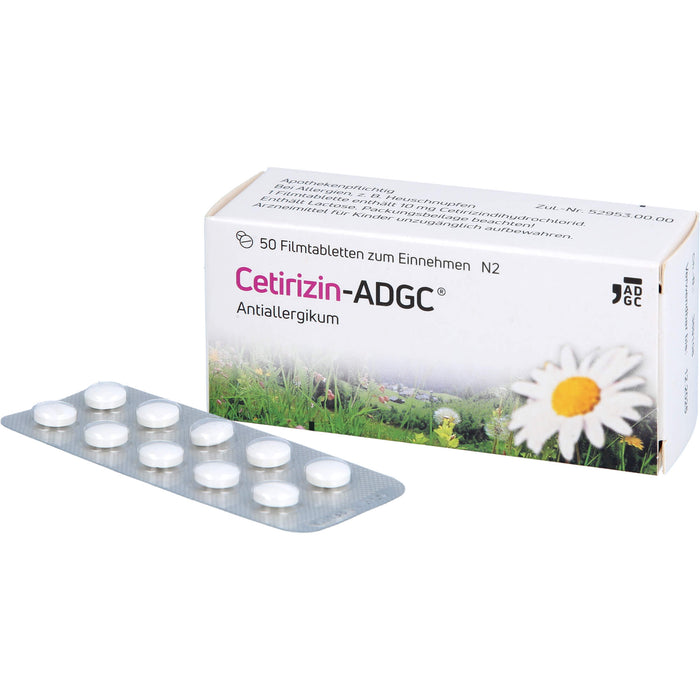 Cetirizin-ADGC Filmtabletten bei Allergien, 50 pcs. Tablets