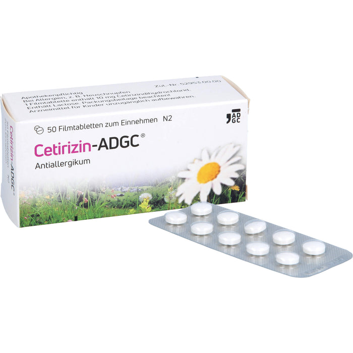 Cetirizin-ADGC Filmtabletten bei Allergien, 50 pcs. Tablets