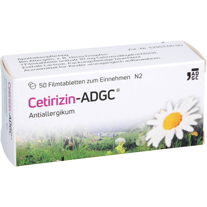 Cetirizin-ADGC Filmtabletten bei Allergien, 50 pcs. Tablets