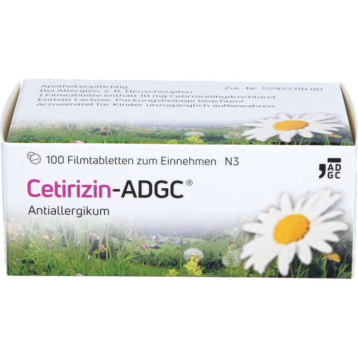 Cetirizin-ADGC Filmtabletten bei Allergien, 100 pcs. Tablets