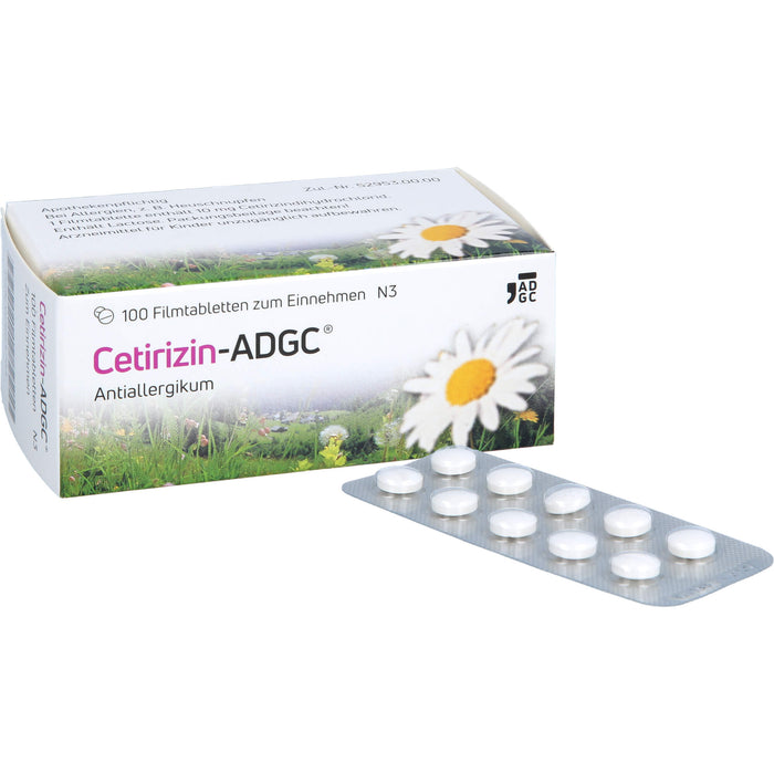 Cetirizin-ADGC Filmtabletten bei Allergien, 100 pcs. Tablets