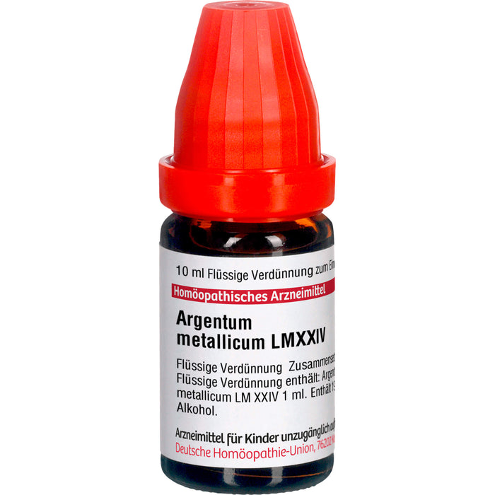 Argentum metallicum LM XXIV DHU Dilution, 10 ml Lösung