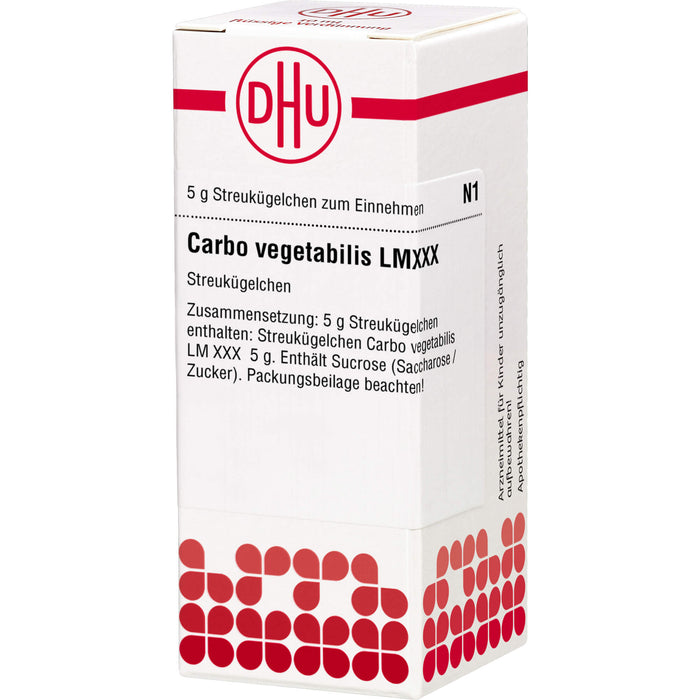 Carbo vegetabilis LM XXX DHU Globuli, 5 g Globuli