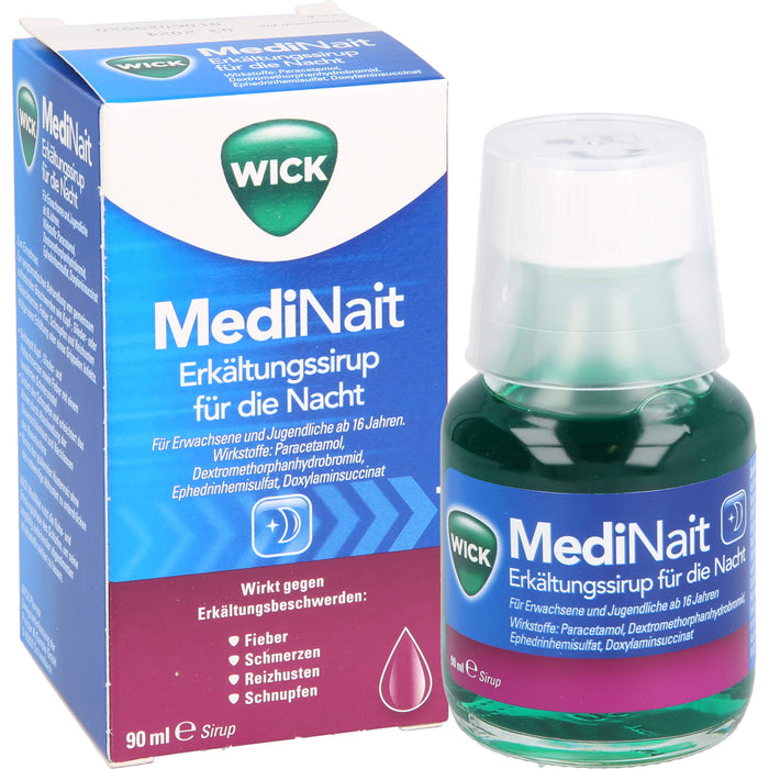 WICK MediNait Erkältungssirup, 90 ml Solution