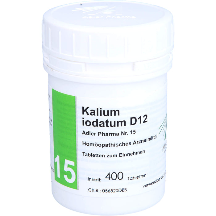 Kalium jodatum D12 Adler Pharma Nr. 15 Tabletten, 400 pc Tablettes