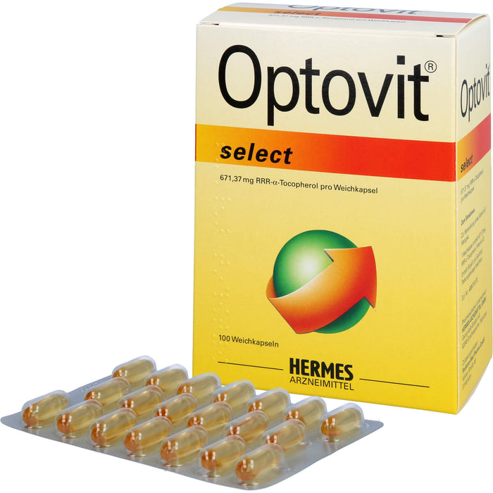 Optovit select 1000 I.E. Kapseln bei Gelenkbeschwerden zur Behandlung eines Vitamin-E Mangels, 100 pcs. Capsules