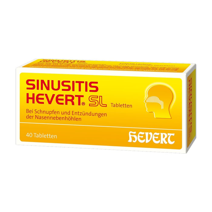 Sinusitis Hevert SL bei Schnupfen und Entzündungen der Nasennebenhöhlen, 40 St. Tabletten