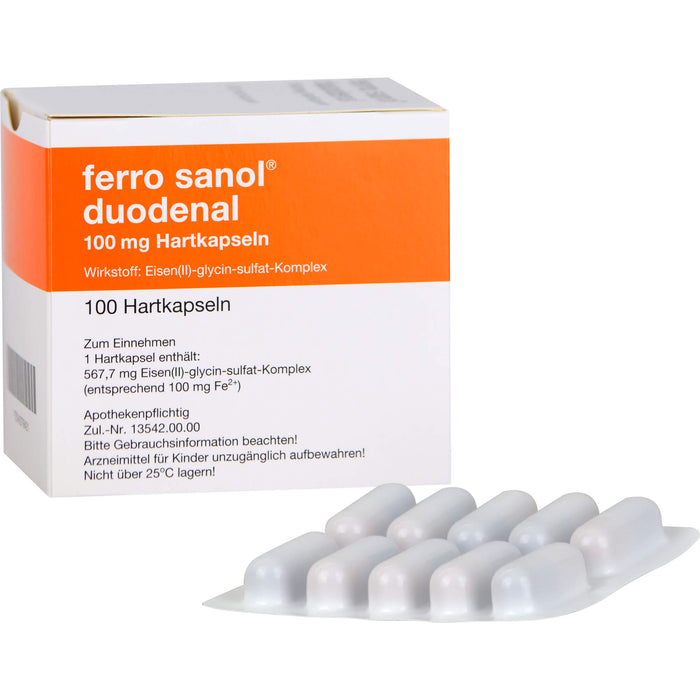 ferro sanol duodenal Hartkapseln gegen Eisenmangel, 100 pcs. Capsules