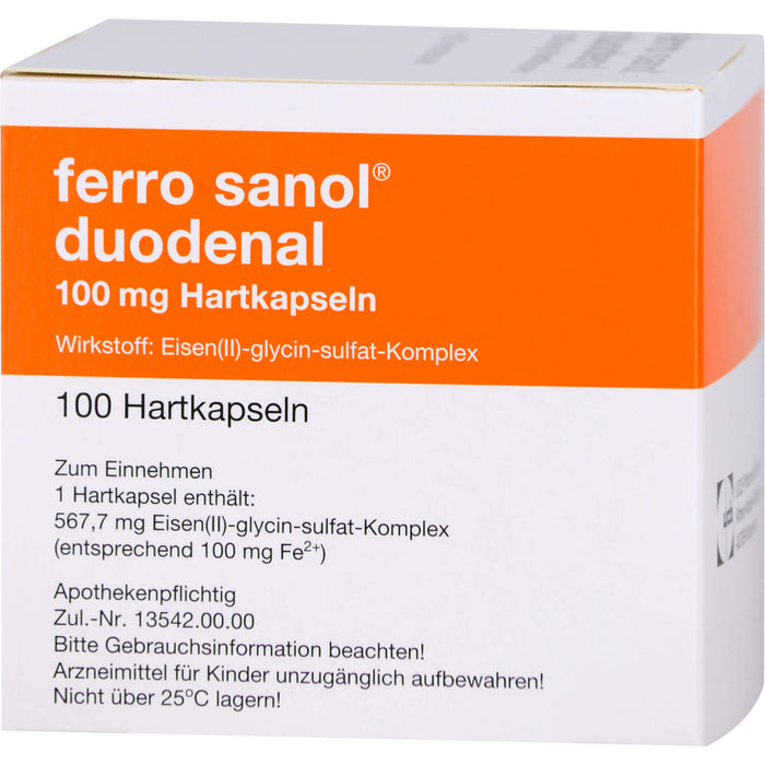ferro sanol duodenal Hartkapseln gegen Eisenmangel, 100 pcs. Capsules