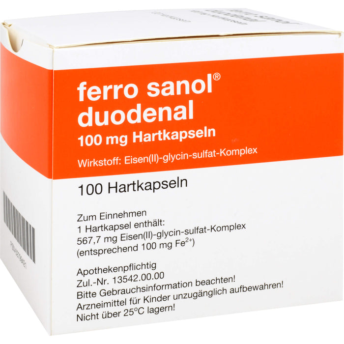 ferro sanol duodenal Hartkapseln gegen Eisenmangel, 100 pcs. Capsules