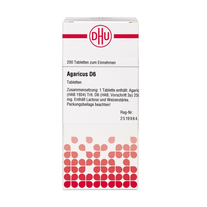 DHU Agaricus D6 Tabletten, 200 St. Tabletten