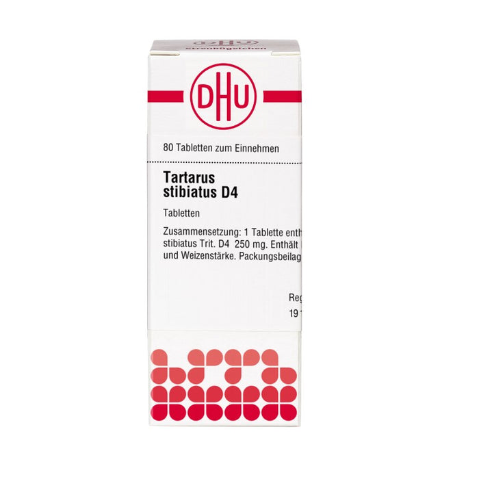 Tartarus stibiatus D4 DHU Tabletten, 80 St. Tabletten