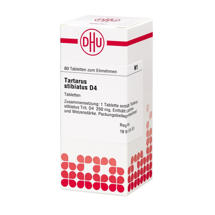 DHU Tartarus stibiatus D4 Tabletten, 80 pcs. Tablets