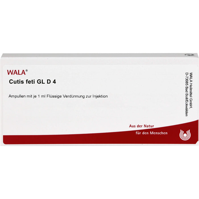 WALA Cutis (feti) Gl D4 flüssige Verdünnung, 10 pc Ampoules