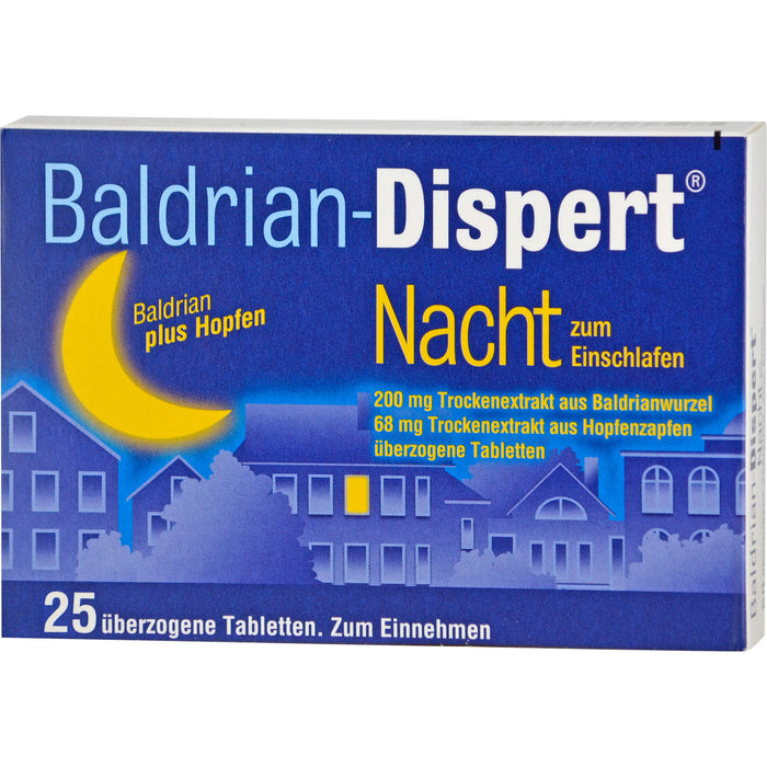 Baldrian-Dispert Nacht überzogene Tabletten, 25 pc Tablettes