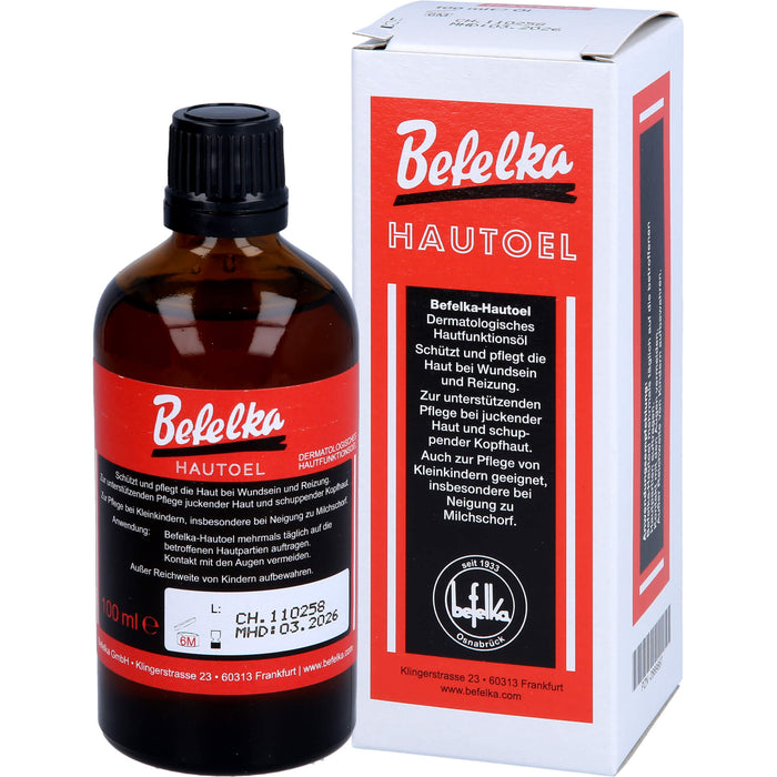 Befelka Hautöl schützt und pflegt die Haut bei Wundsein und Reizung, 100 ml Huile