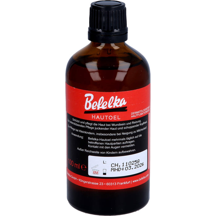Befelka Hautöl schützt und pflegt die Haut bei Wundsein und Reizung, 100 ml Oil