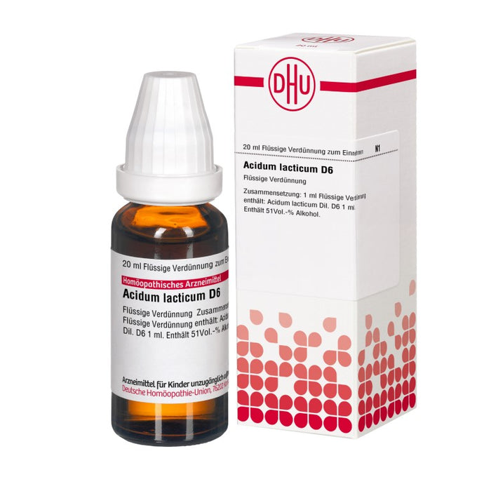 DHU Acidum lacticum D6 Dilution, 20 ml Lösung