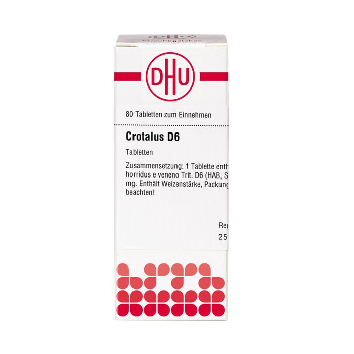 Crotalus D6 DHU Tabletten, 80 St. Tabletten