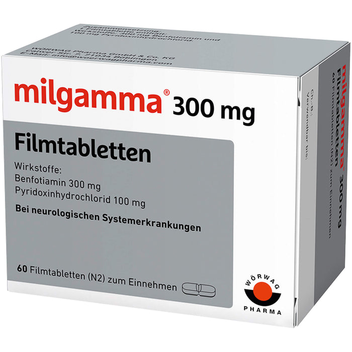 milgamma 300 mg Filmtabletten bei neurologischen Systemerkrankungen, 60 pc Tablettes