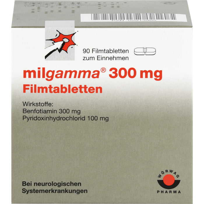 milgamma 300 mg Filmtabletten bei neurologischen Systemerkrankungen, 90 pc Tablettes