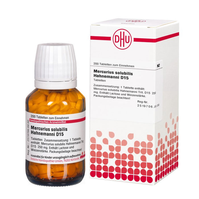 Mercurius solubilis Hahnemanni D15 DHU Tabletten, 200 St. Tabletten