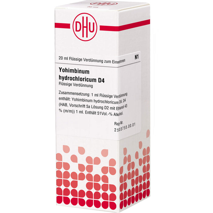 Yohimbinum hydrochloricum D4 DHU Dilution, 20 ml Lösung