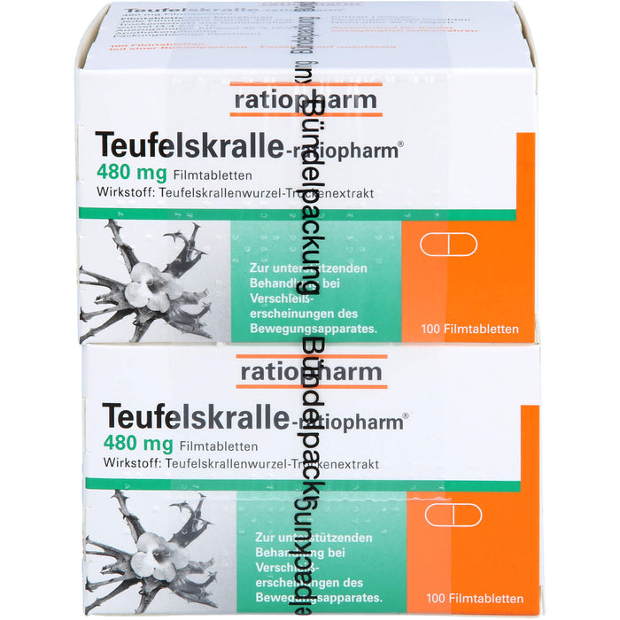 Teufelskralle-ratiopharm Filmtabletten bei Verschleißerscheinungen des Bewegungsapparates, 200 St. Tabletten