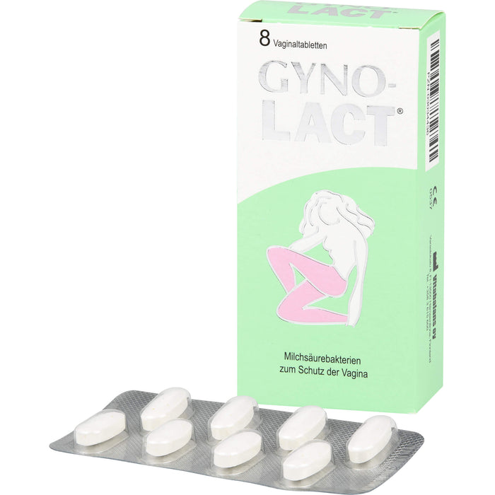 Gynolact Vaginaltabletten zur Regenerierung und Stärkung der natürlichen Milchsäurebakterienflora der Scheide, 8 pcs. Tablets