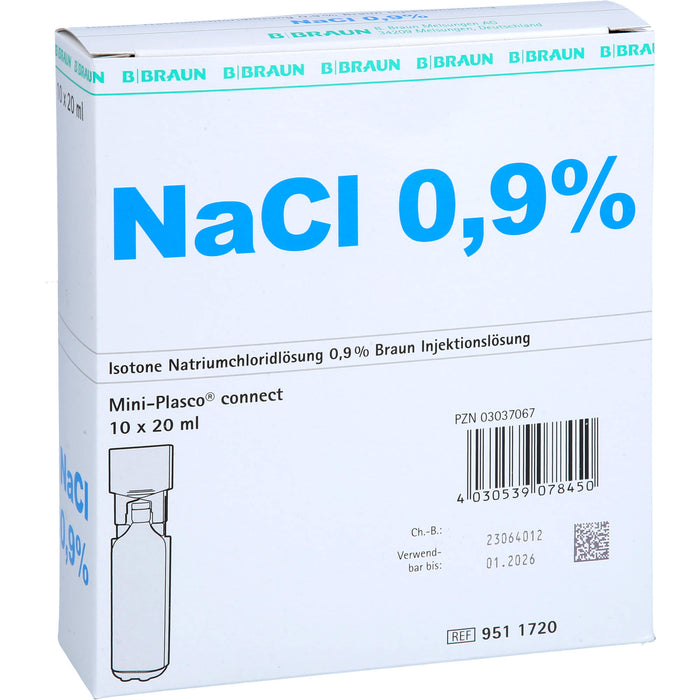 Kochsalzlösung 0,9% Braun Miniplasco connect 20ml, 200 ml Lösung