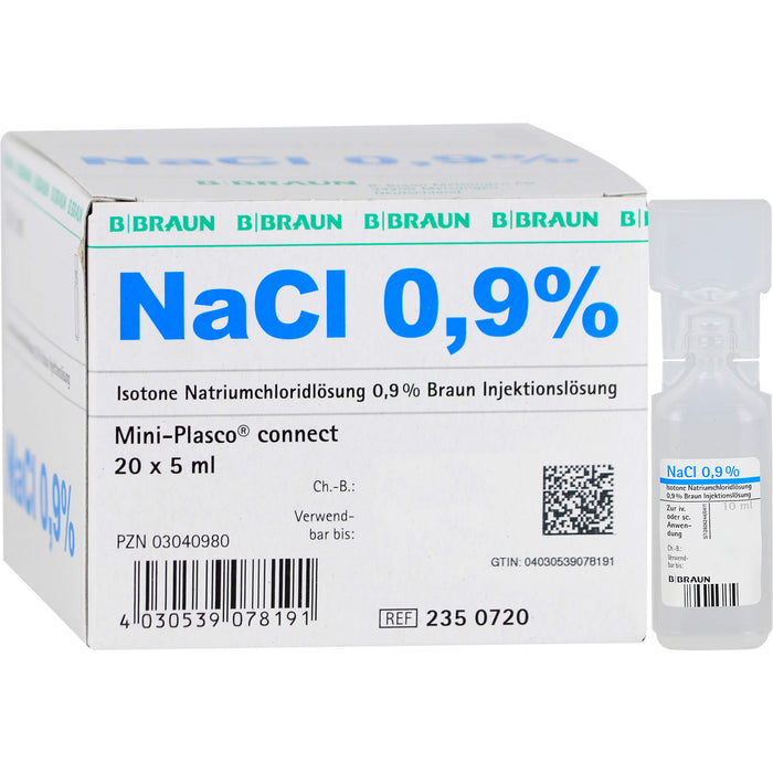 Isotone Kochsalzlösung NaCl 0,9% Braun Mini-Plasco connect, 100 ml Solution