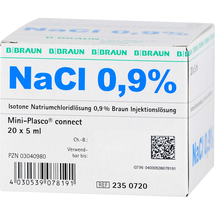 Isotone Kochsalzlösung NaCl 0,9% Braun Mini-Plasco connect, 100 ml Solution